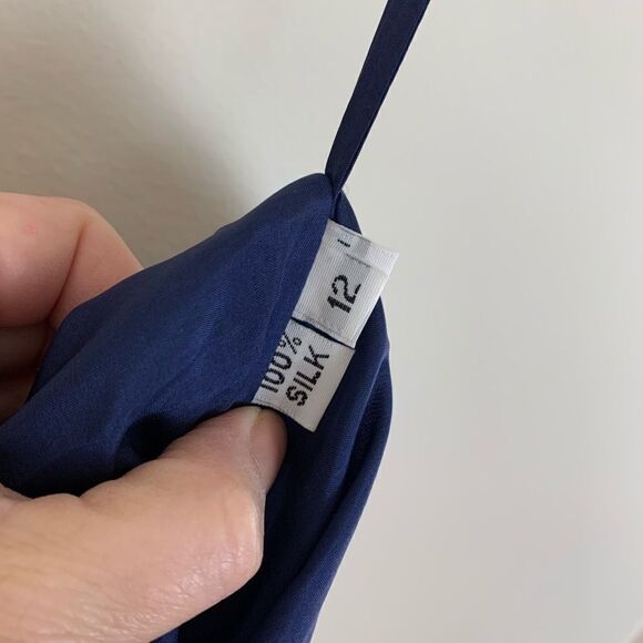 Roland Nivelais Blue Silk Ball Gown 12. 100% Silk. - Picture 6 of 8